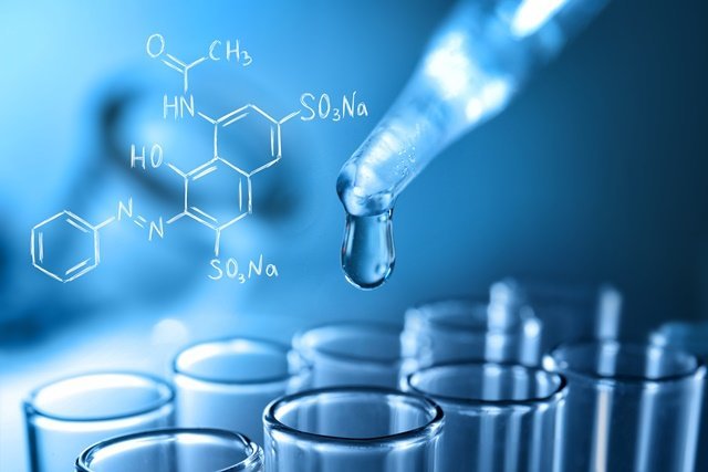 Testing water in laboratory closeup